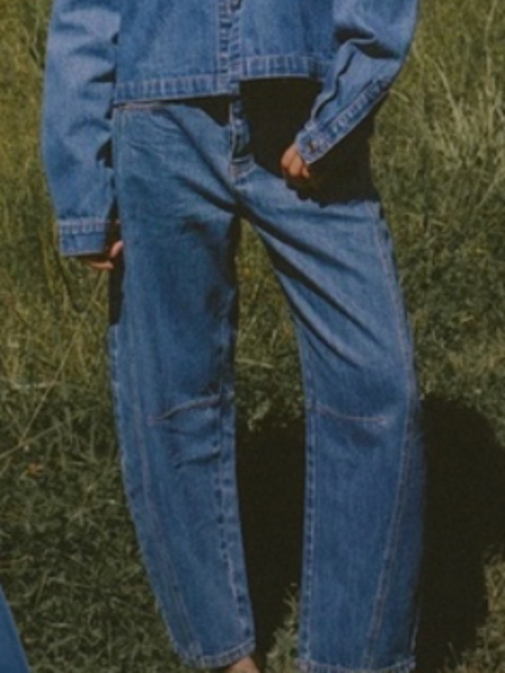 Parke Cropped Long Sleeve Denim Shirt